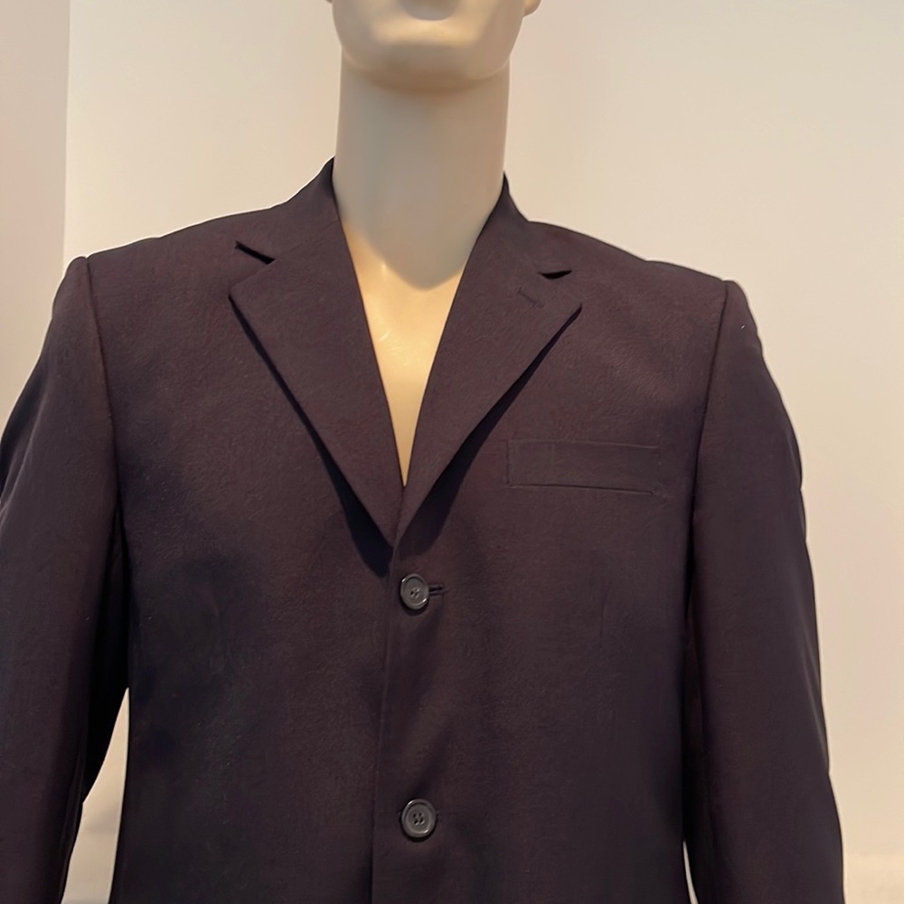 Leonardi Men’s Blazer Sport Coat Jacket Black 3 Buttons Size 38R - Picture 3 of 13